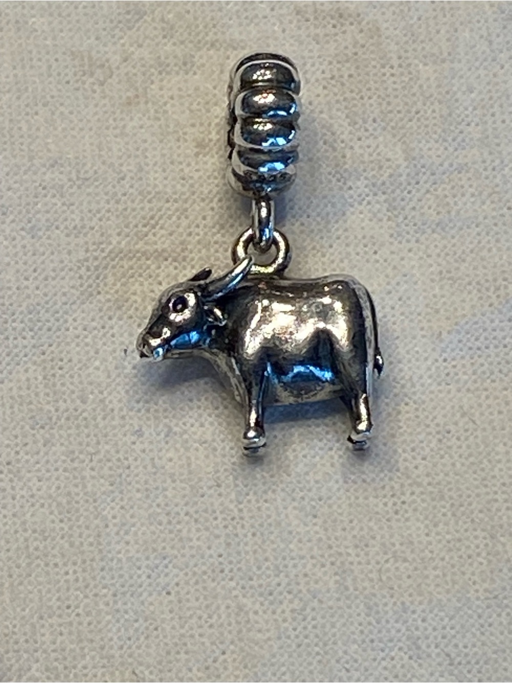 Pandora Retired Sterling Silver The Strong Ox Animal Dangle Bead 791103